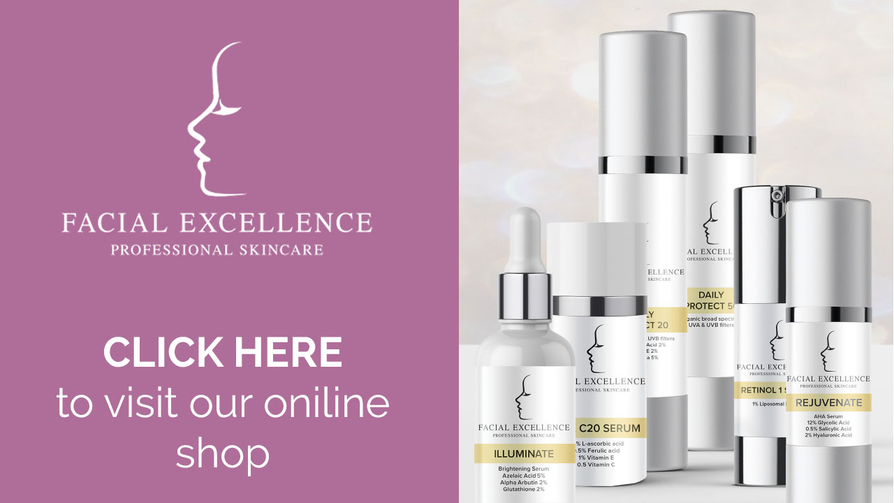 Our online shop at Facial Excellence